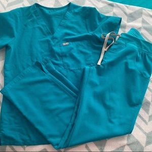 Figs Scrub Set in Teal